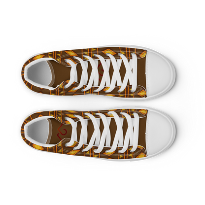 Men’s Kente high top canvas shoes