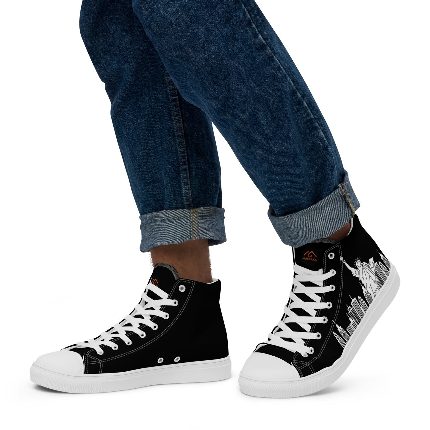 Men’s NYC high top canvas shoes