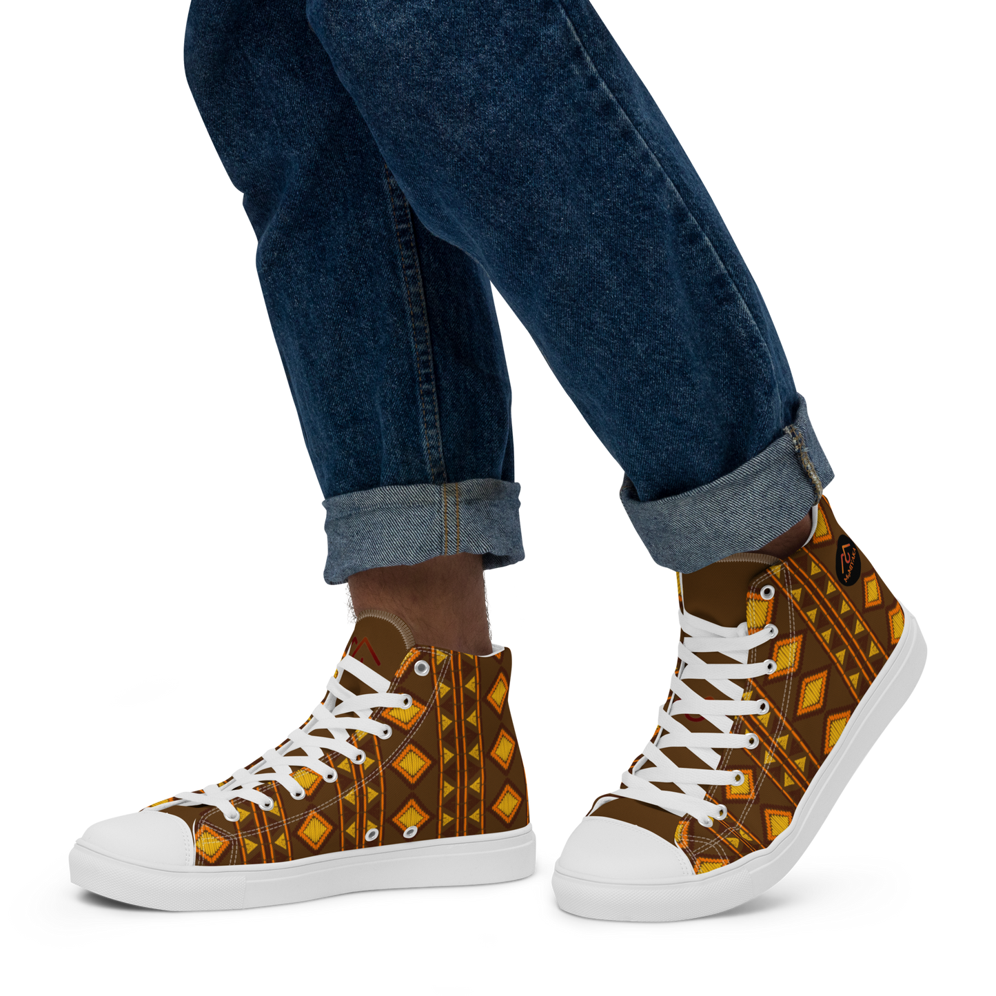 Men’s Kente high top canvas shoes