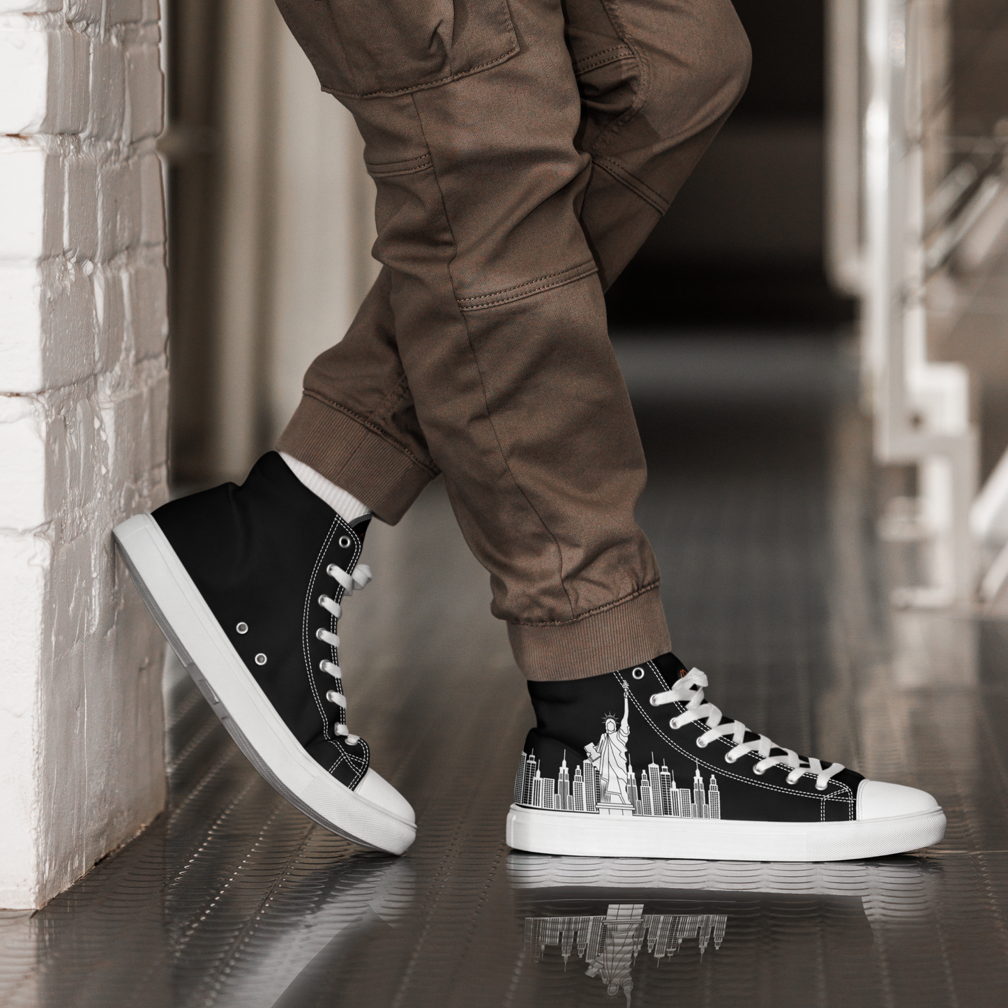 Men’s NYC high top canvas shoes