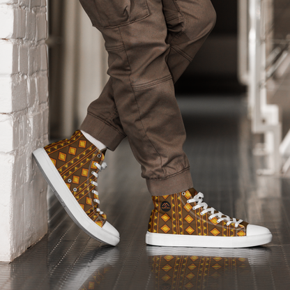 Men’s Kente high top canvas shoes