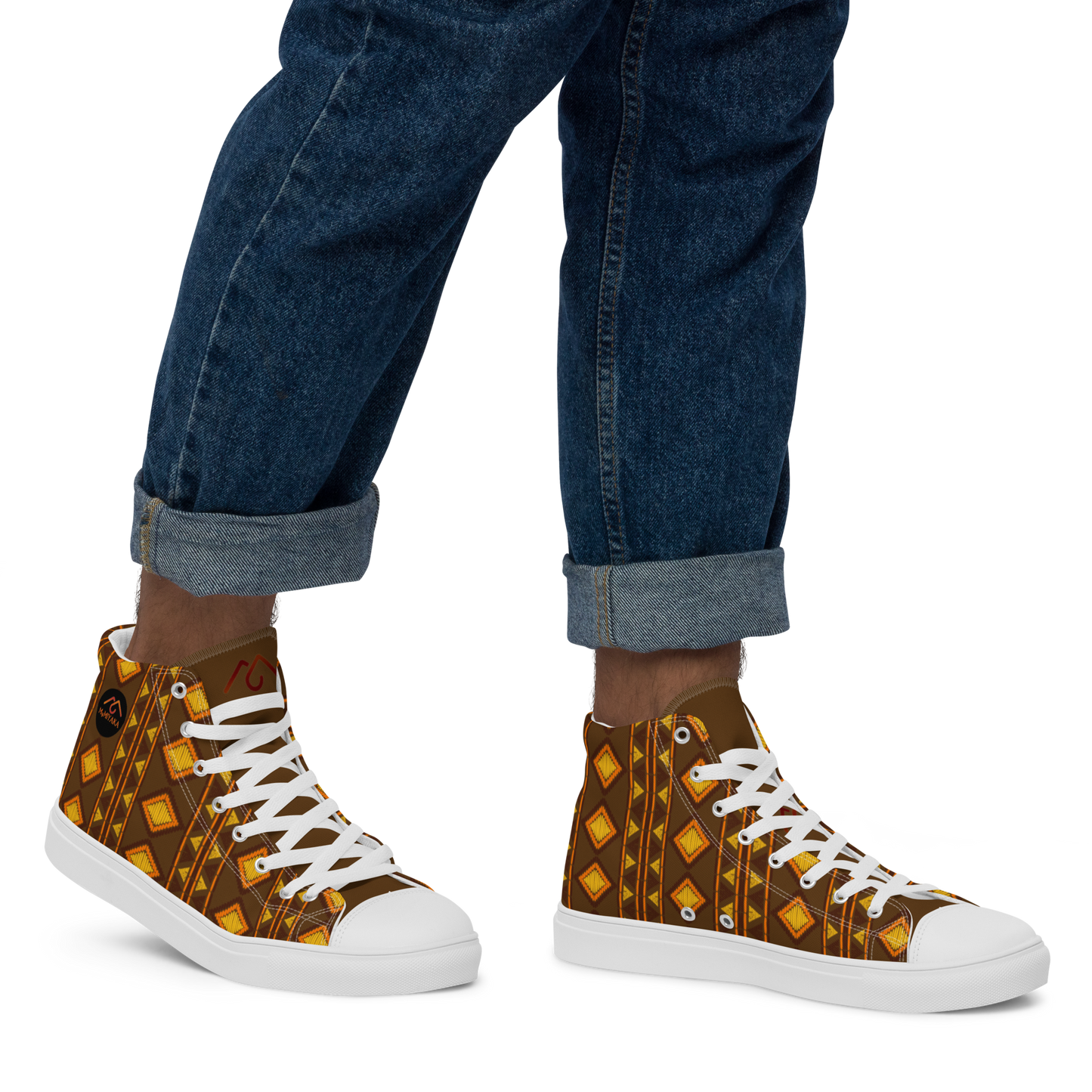 Men’s Kente high top canvas shoes