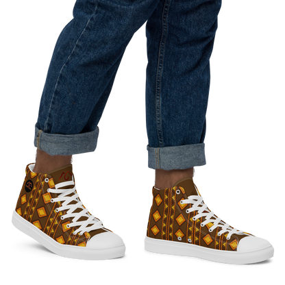 Men’s Kente high top canvas shoes