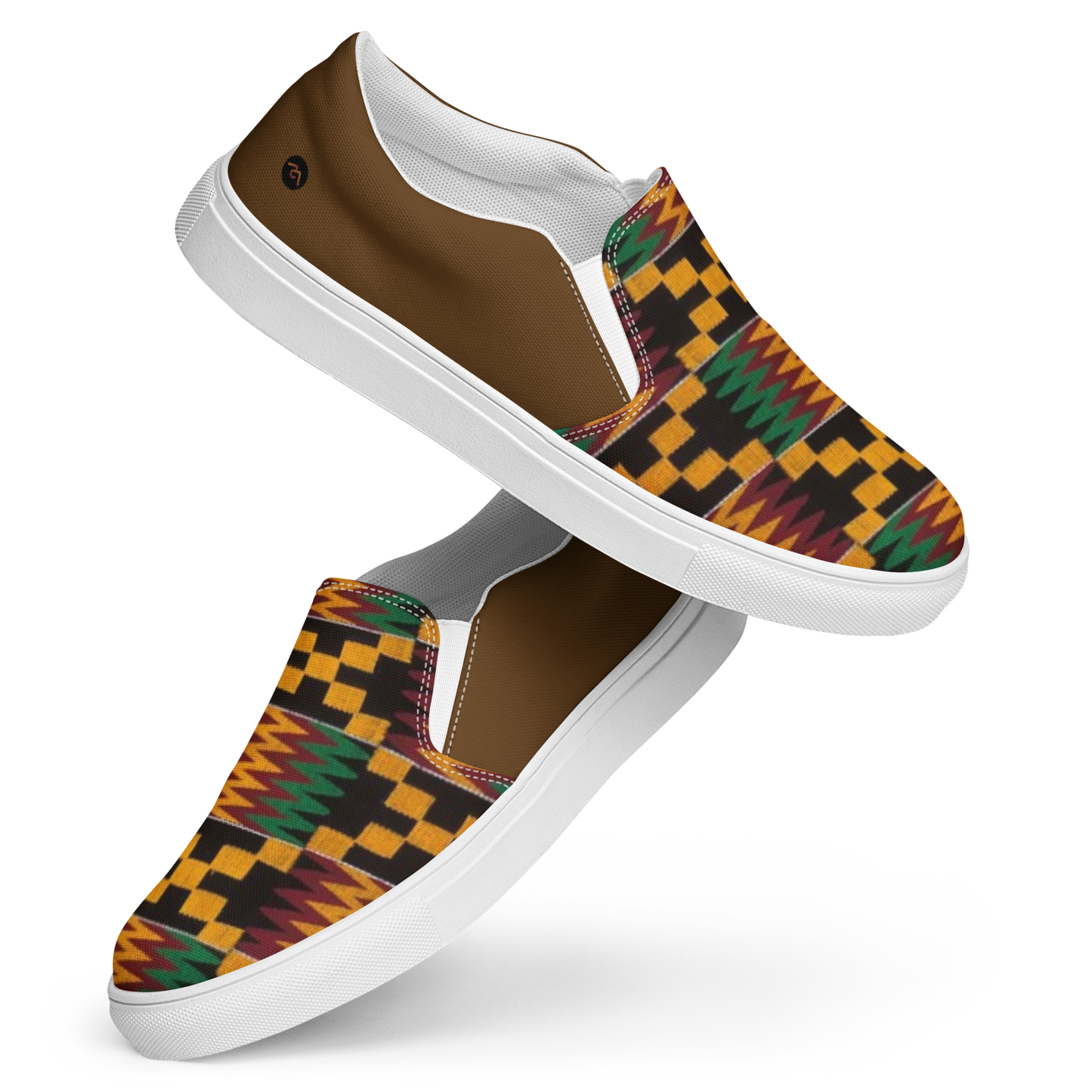 Men’s Kente Style Slip-on Canvas Shoes