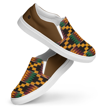 Men’s Kente Style Slip-on Canvas Shoes